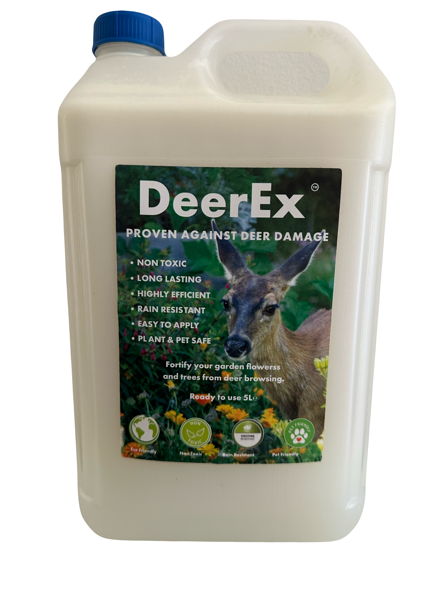 DeerEx Stop Deer Eating Your Garden Flowers, Shrubs and Trees.
